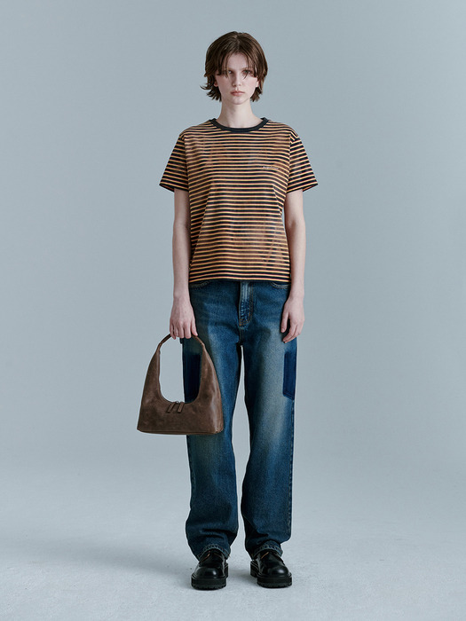 HOBO SHOULDER_washed brown pull-up