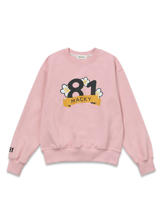 81 round sweatshirt pink