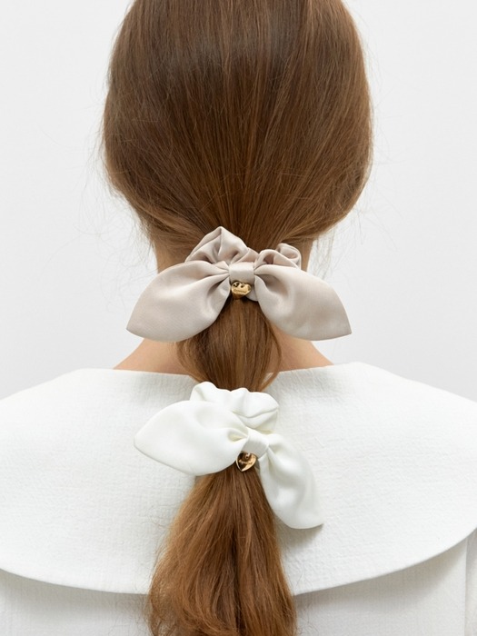 ruban scrunchie - ivory