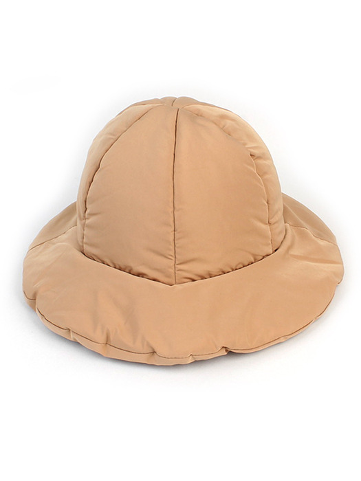 Padding Beige Backopen Bucket Hat 패딩모자