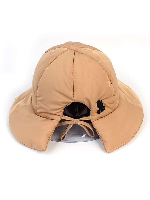 Padding Beige Backopen Bucket Hat 패딩모자