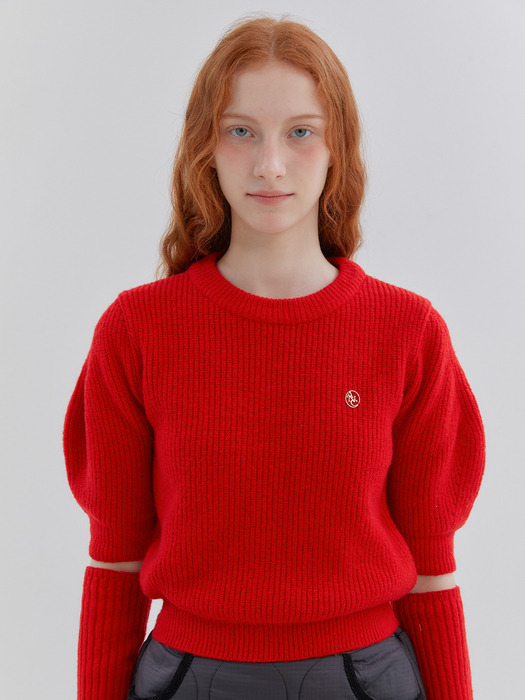 WARMER KNIT SWEATER_RED