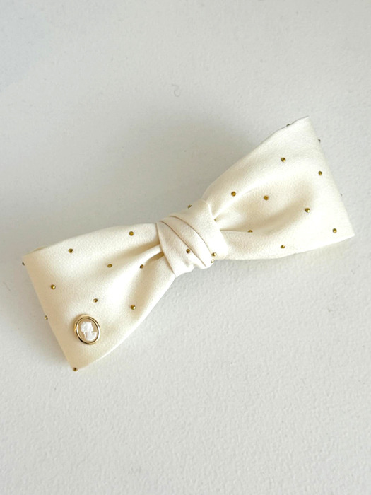 oar Cameo Gold Dot Ribbon Barrette [2컬러 택1]