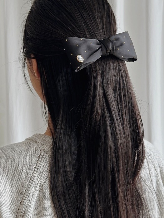 oar Cameo Gold Dot Ribbon Barrette [2컬러 택1]