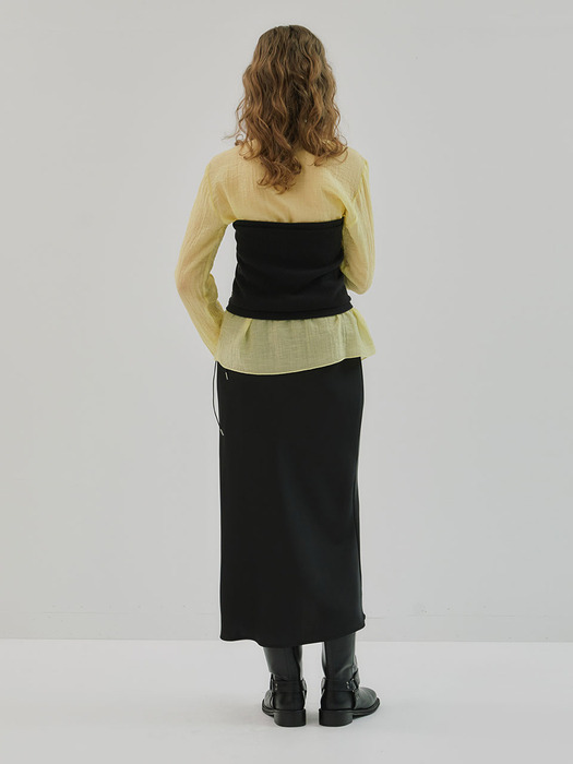 24SS Shatin String Skirt_black