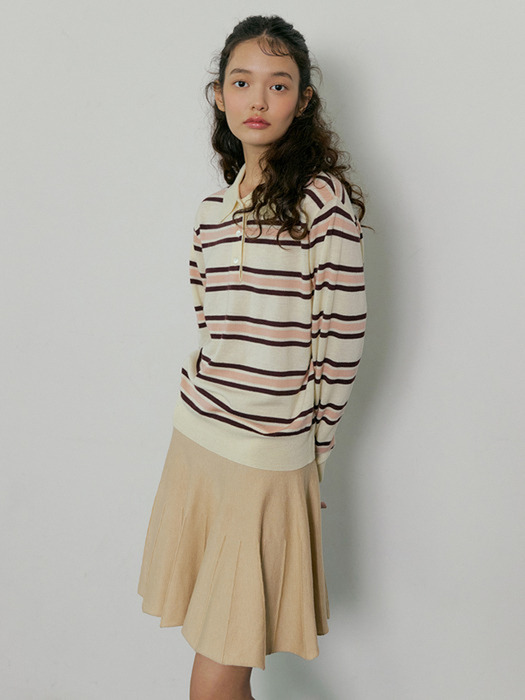 [wool 100] 173 preppy collar knit (cream butter)