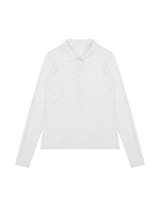 [LDSTP06WH] 쿨 슬림 긴팔 PK 티셔츠 WHITE