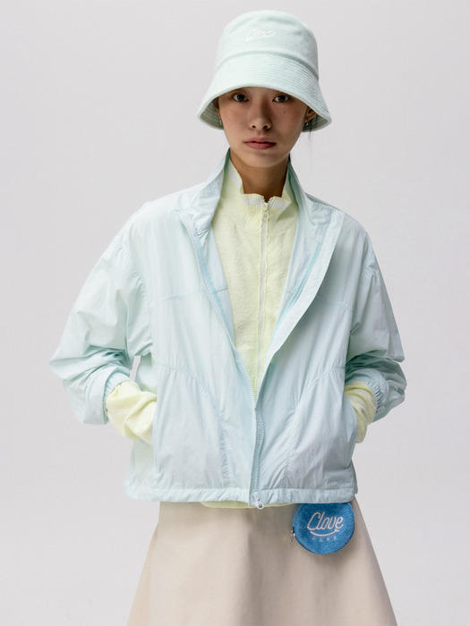 [24SS clove] Light Short Windbreaker (Sky Blue)