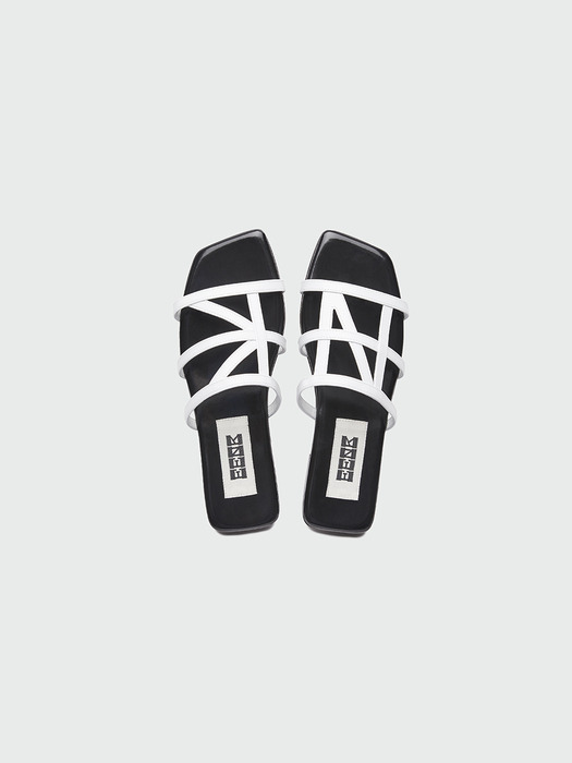 YANDAL Logo Strap Sandals - Ivory