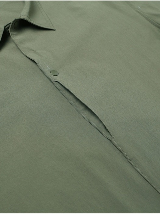 남녀공용 화섬 히든 포켓 셔츠[DK-KHAKI](UA4SS83_64)