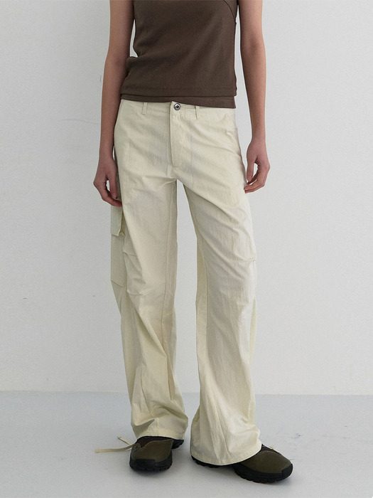 N.WIDE CARGO PANTS_CREAM