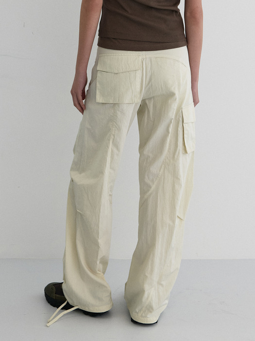 N.WIDE CARGO PANTS_CREAM