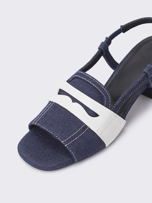 Loafer detail sandal(blue)_DG2AM24001BLU