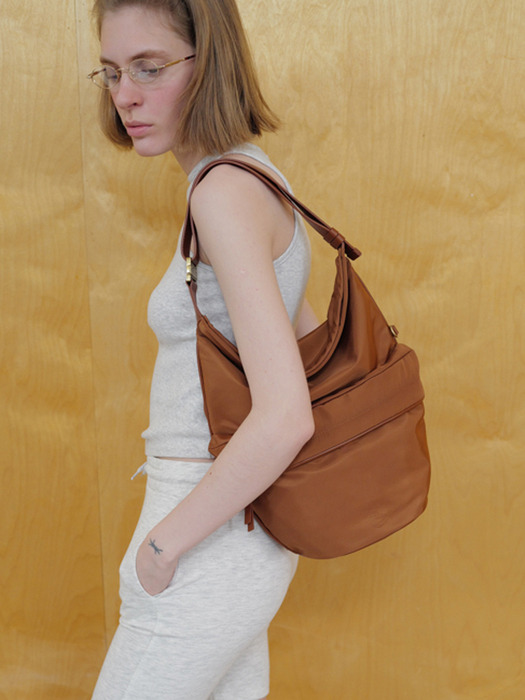 Nylon pocket bag(Nylon caramel)