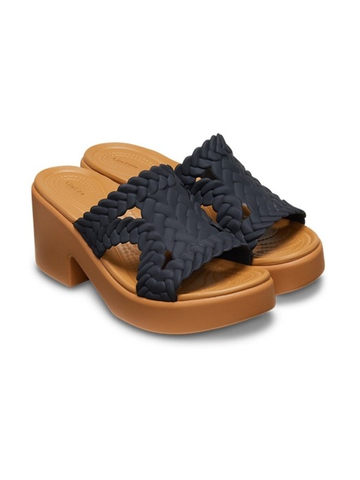 [WOMEN] 여성 BROOKLYN WOVEN SLIDE HEEL BK (24SWSD209979)