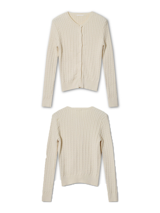 Slim Fit Cable Open Knit