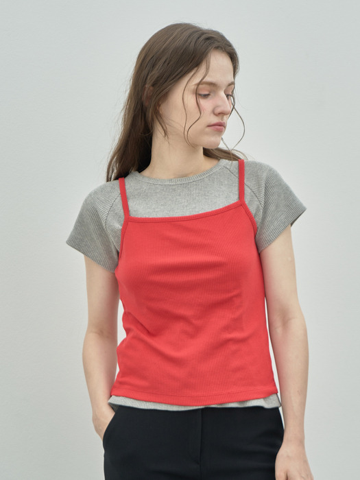 Square sleeveless_red