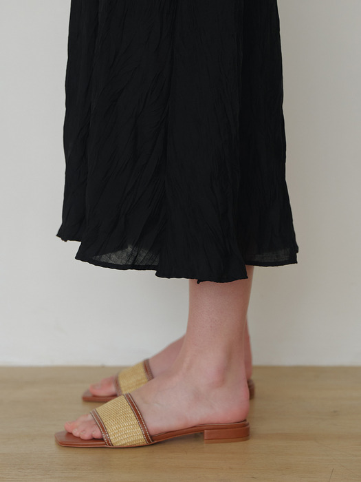 [CLARA] Crinkle bending skirt_ 2 colors