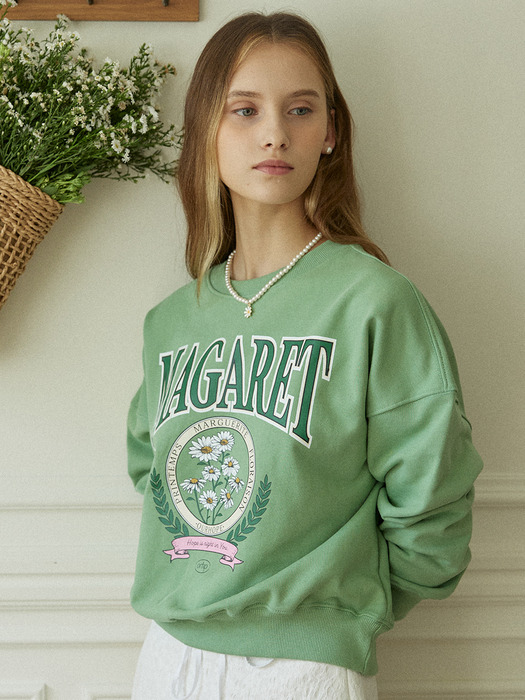 Margaret Artwork Sweatshirt - Moss Green