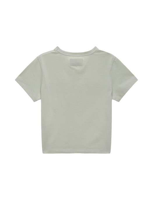 MATIN REVERSE PATCH LOGO CROP TOP IN LIGHT KHAKI