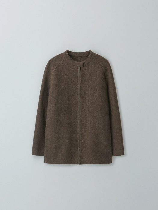 wool half coat (brown)