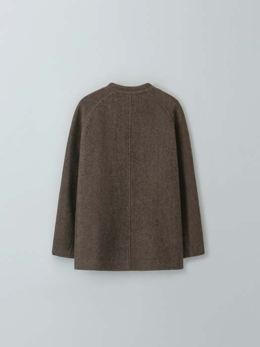 wool half coat (brown)