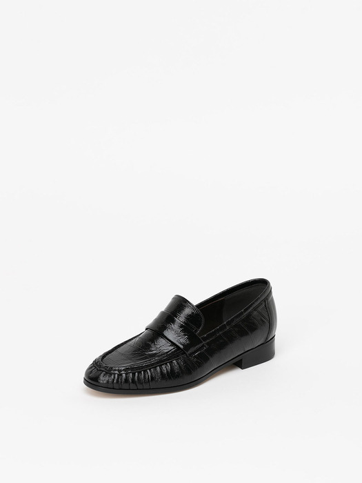 Solene Soft Loafers in BLACK RIPPLE