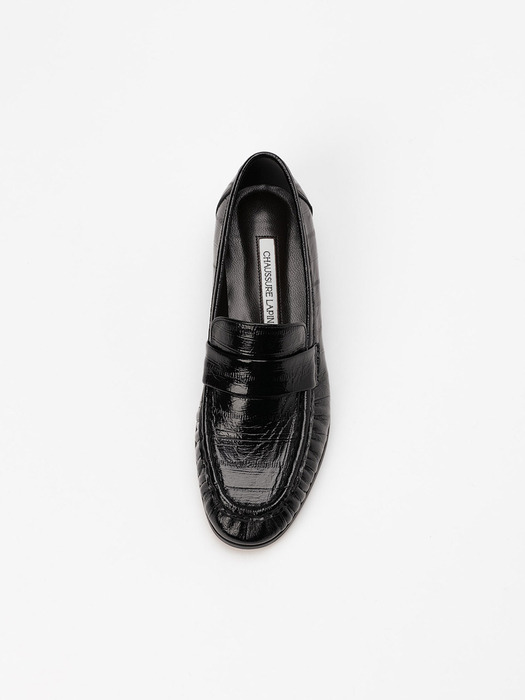 Solene Soft Loafers in BLACK RIPPLE