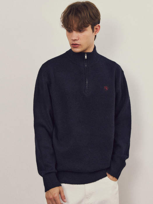 Always Needle Brushed Half Zip-Up Knit 3COLOR