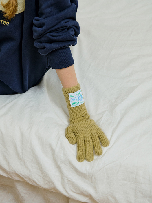 Snowflake Long Knit Gloves - 3colors 핑거홀 장갑