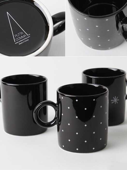 diamond mug - black