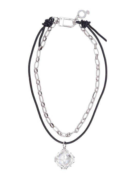 [ANOTHER V] Crystal Layered Necklace