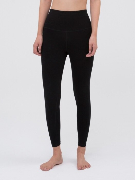 High Rising Leggings-Black