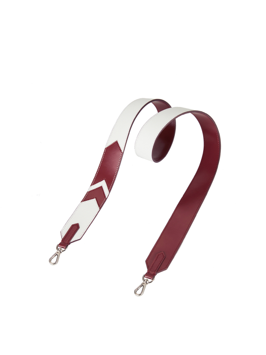 Playful leather Strap Off White/Russet Brown