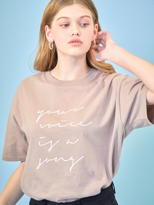 LOVE LETTER T-SHIRT (BEIGE)