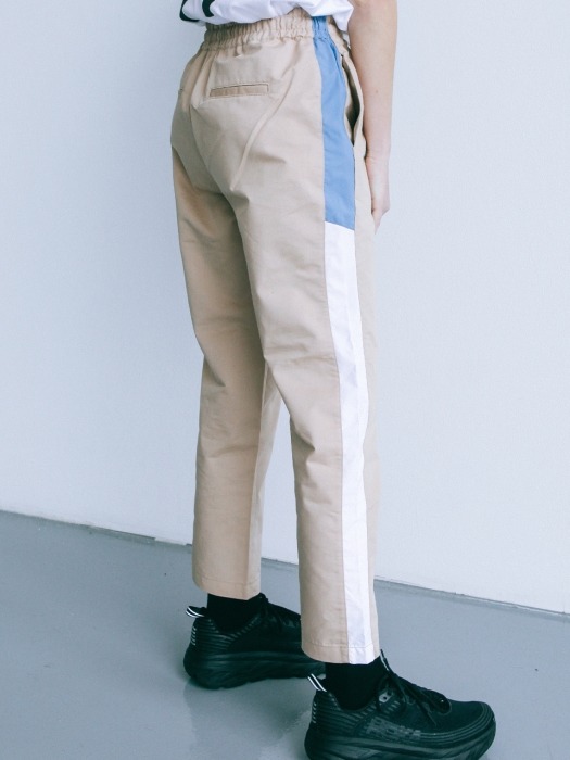 [PIGMILLION x DOPAMIN.C] Combination Banding pants (BEIGE)