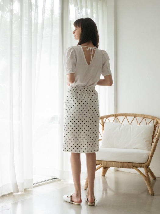 Sedan Dot Skirt (White)