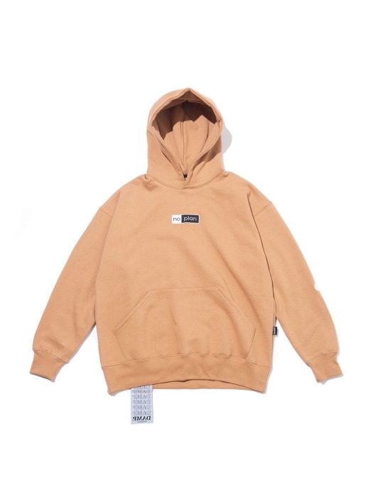 NO PLAN BOX LOGO PICTURE HOODY 3.5_BEIGE