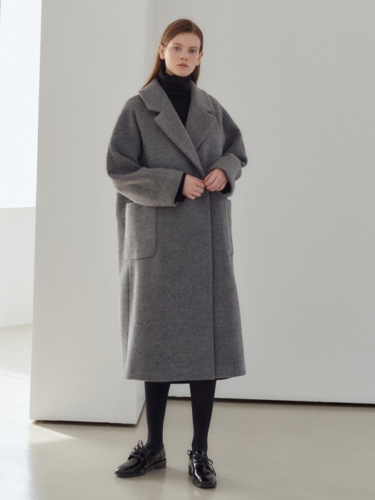 19WN alpaca raglan coat [GY]