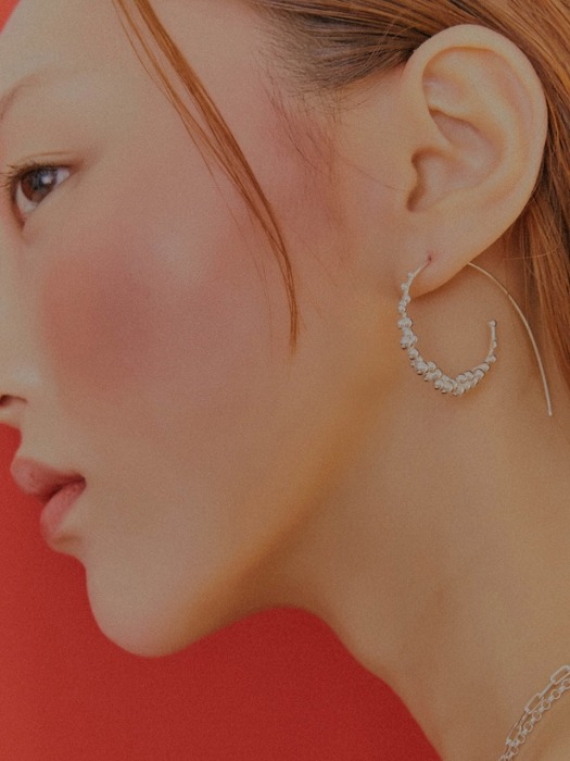도깨비불 링 귀걸이 _ Korean goblin wisp curve earring