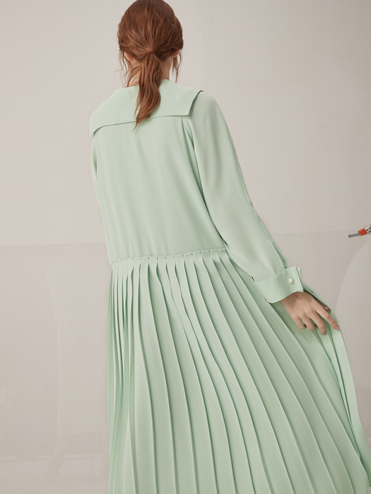 [단독] Elly pleated dress - Mint