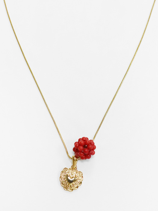 Raspberry necklace (Gold)