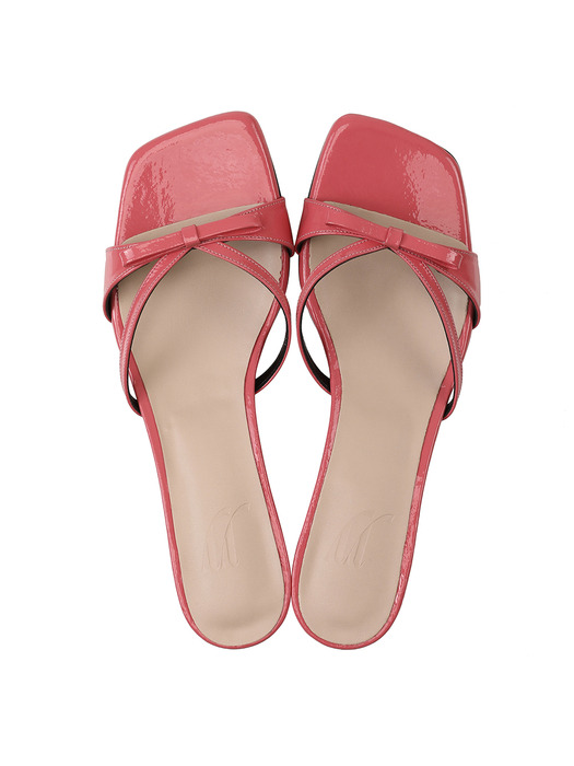 Y.01 Jane candy kitten mules / YY20S-S44 Coral pink