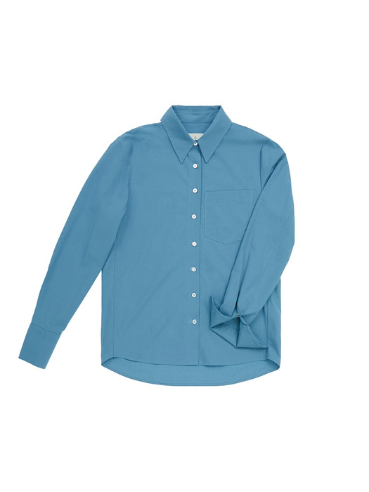 YEOUINARU One pocket basic shirt (Steel blue)