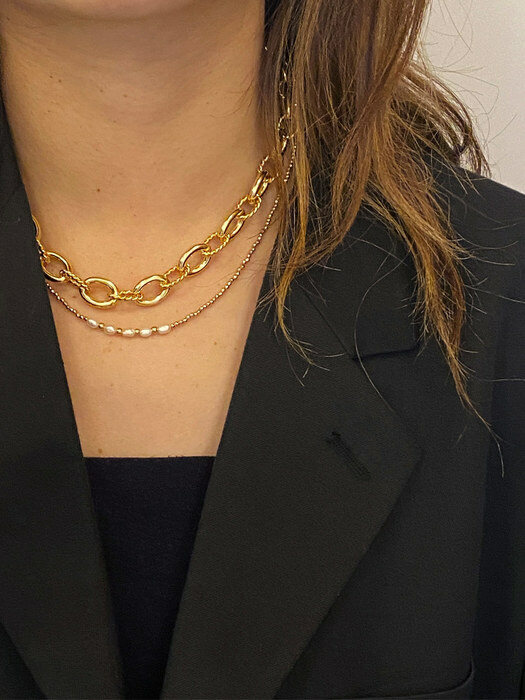chain rink necklace(체인링크네크리스)