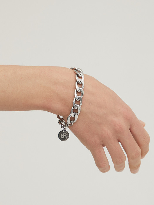 ROUNDED CHAIN BRACELET SILVER