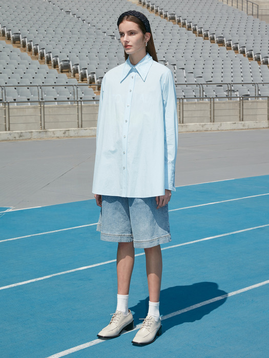 LAYERED COLLAR AND SLEEVE BLOUSE_Sky Blue [U1M0B402/52]