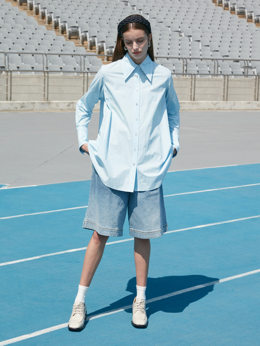 LAYERED COLLAR AND SLEEVE BLOUSE_Sky Blue [U1M0B402/52]