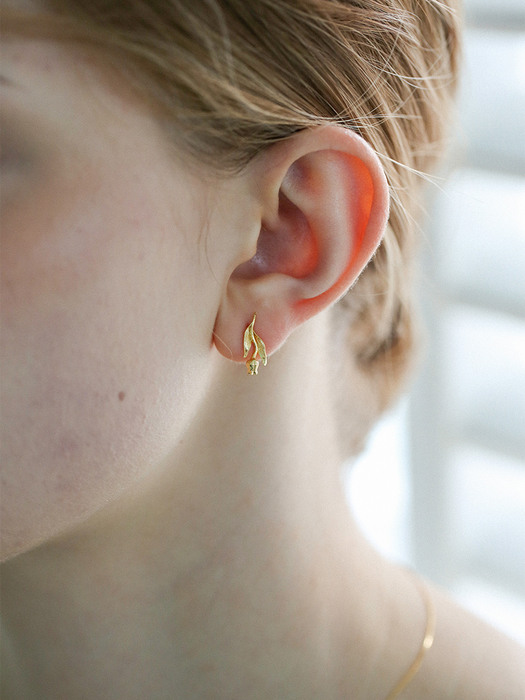 [Silver925] tulip flower earring