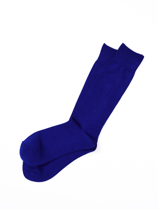 Bamboo Crew Socks - Blue Solid